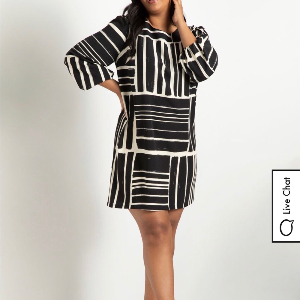 Eloquii puff sleeve dressy dress 24w